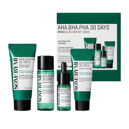 SOME BY MI - AHA, BHA, PHA 30 Days Miracle AC SOS Kit - GetGlowing