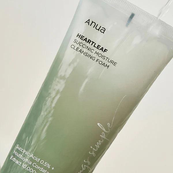 Anua - Heartleaf Succinic Moisture Cleansing Foam - GetGlowing