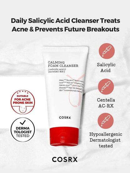 COSRX - AC Collection Calming Foam Cleanser - GetGlowing