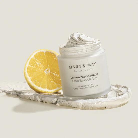 Mary&May - Lemon Niacinamide Glow Wash Off Mask Pack - GetGlowing