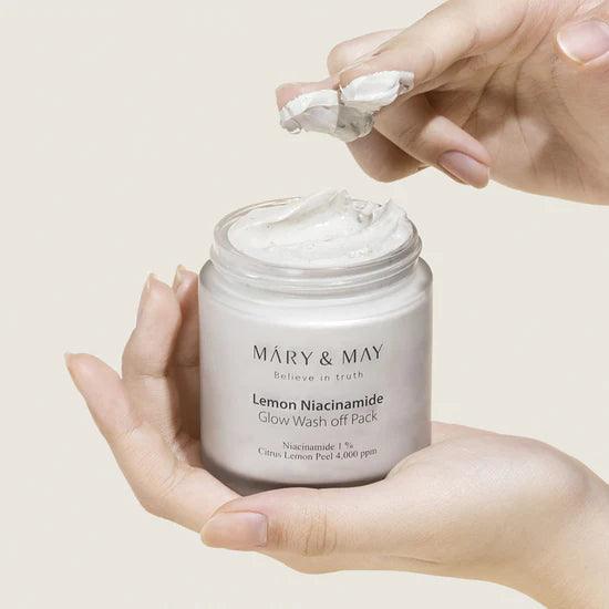 Mary&May - Lemon Niacinamide Glow Wash Off Mask Pack - GetGlowing