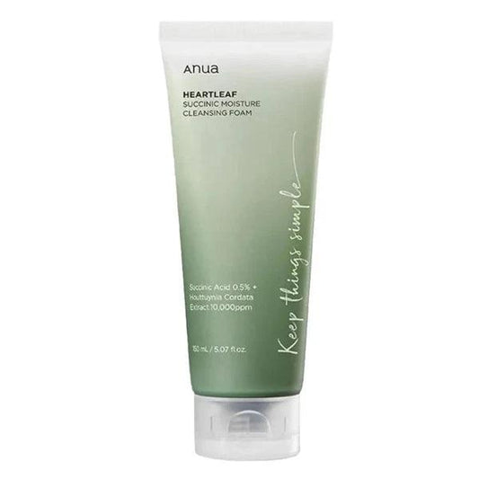 Anua - Heartleaf Succinic Moisture Cleansing Foam - GetGlowing